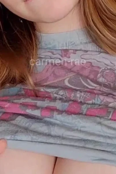 tiny top, huge tits, oops, they popped out – Carmen Rae