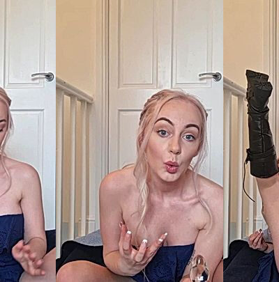 british model Chloxxhill spread her creampie wet pussy and stroke it