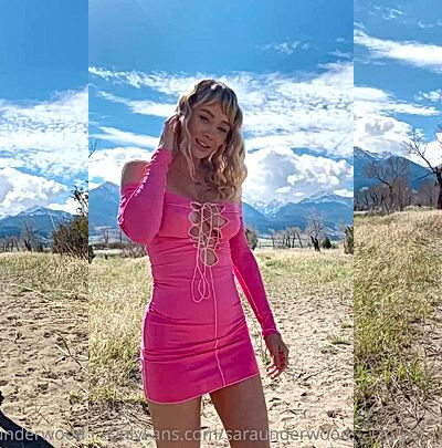 Sara Underwood shows off her sexy body outdoor