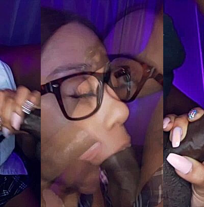 hot onlyfans model Amari Gold with glasses gives a blowjob