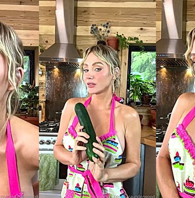 hot onlyfans model Sara Underwood wears and aproan inin the kitchen and sucks….