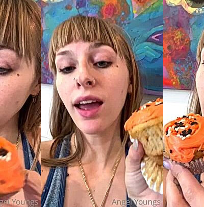 i eat pussy just like i ate this cupcake(angel youngs)