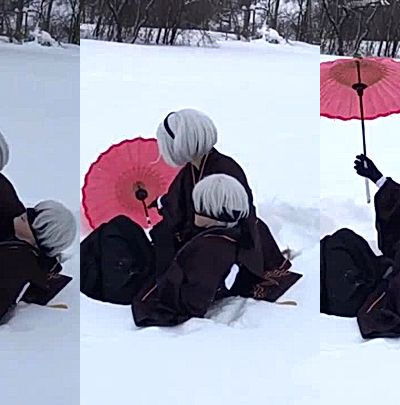 me and my sexy friend enjoying the winter snow(Alina Becker)