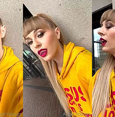 angel youngs teasing video