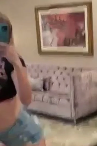 horny girl taking sexy video by the mirror for her subscribers (Angel Youngs)